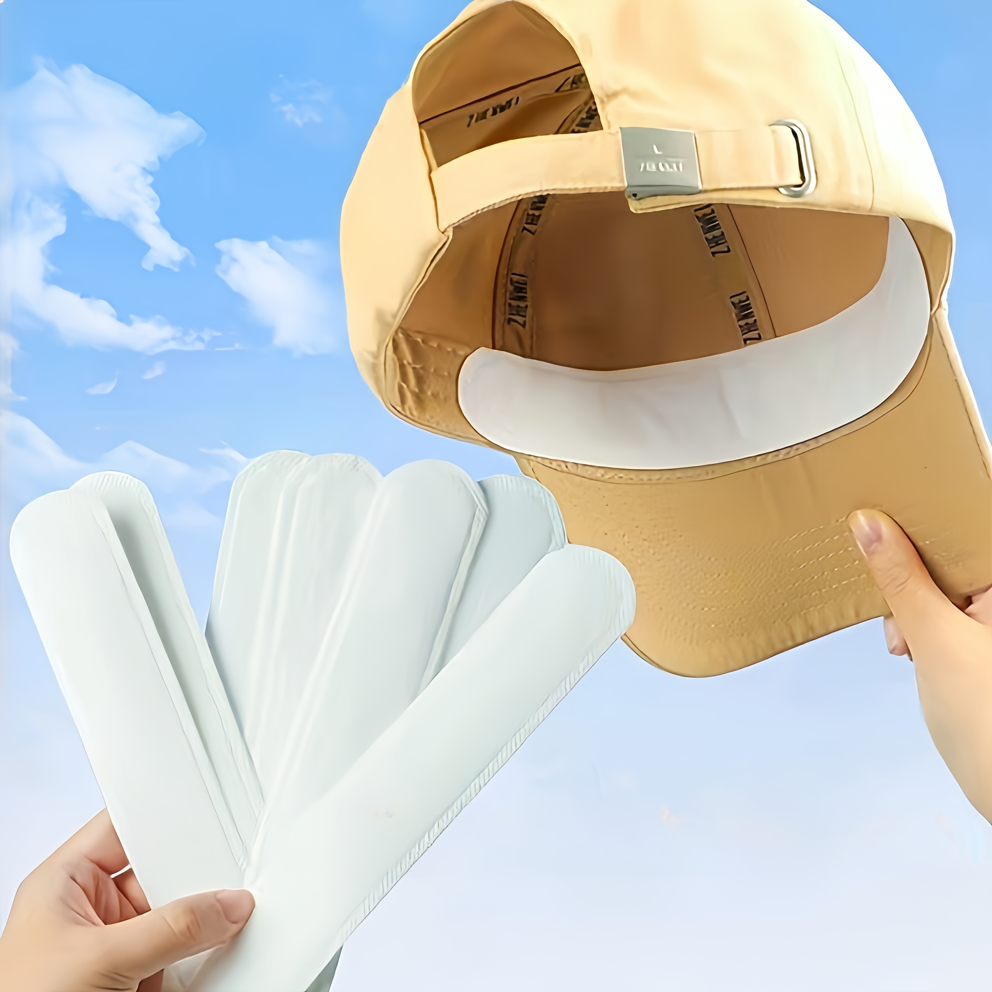 Baseball Cap Structured - 10pcs Disposable Sweat-absorbent Patches Summer Sweat