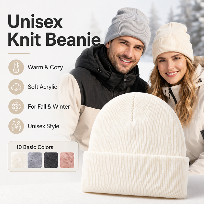 Unisex Knit Beanie Warm Acryli – Beanie Cuffed Knit recenzja i cena