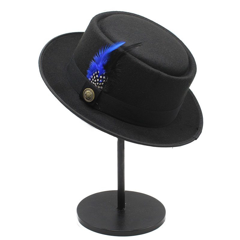 Vintage Pork Pie Hat Men Wide  – Fedora Hat Wool recenzja i cena