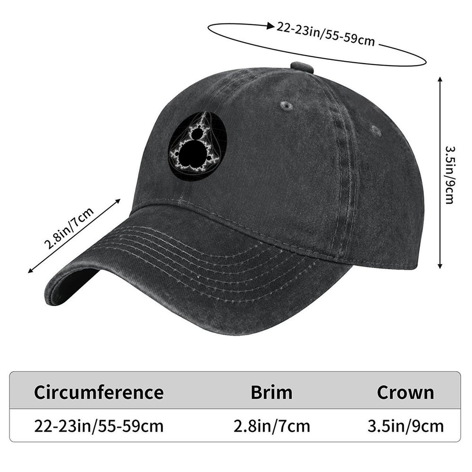 White - Linear Mandelbrot Base – Golf Cap Dad recenzja i cena