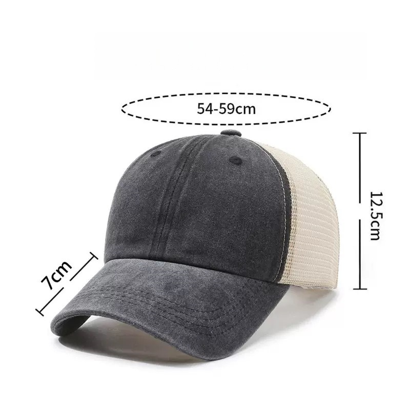 Custom Logo Washed Mesh Cap Br – Visor Sun Hat recenzja i cena