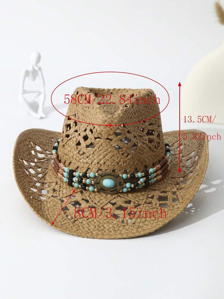 Unisex Straw Cowboy Hat With T – Cowboy Hat Straw recenzja i cena