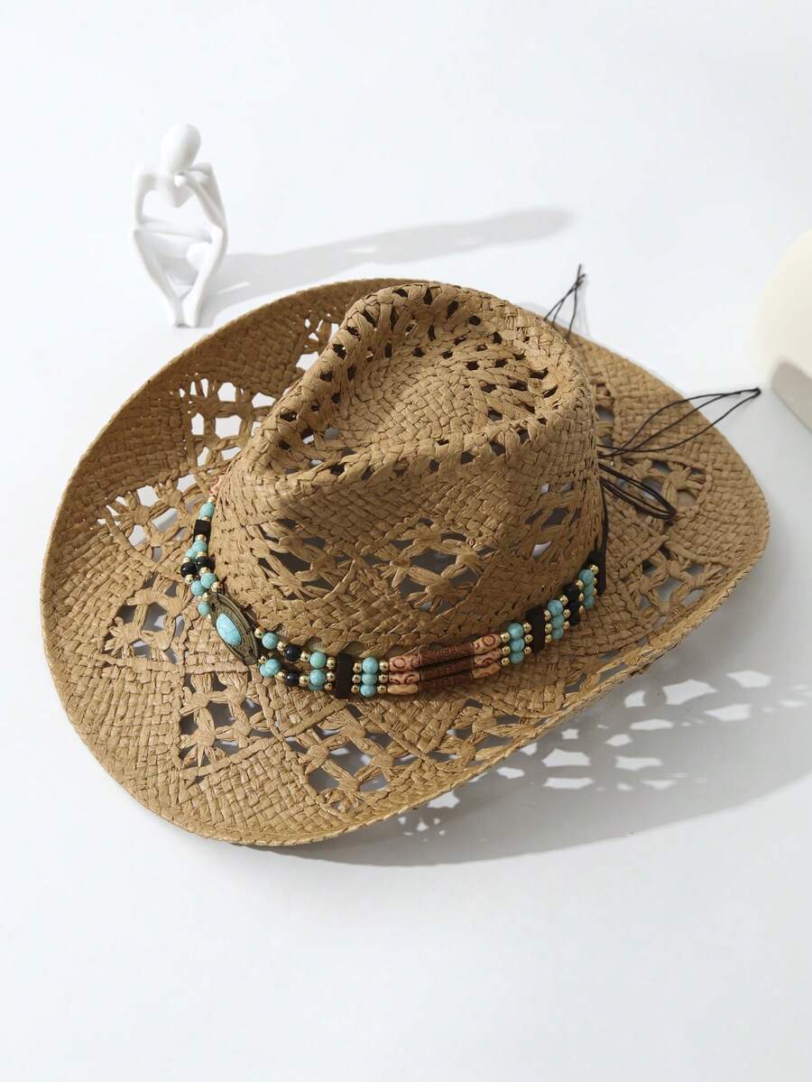 Unisex Straw Cowboy Hat With T – Cowboy Hat Straw recenzja i cena