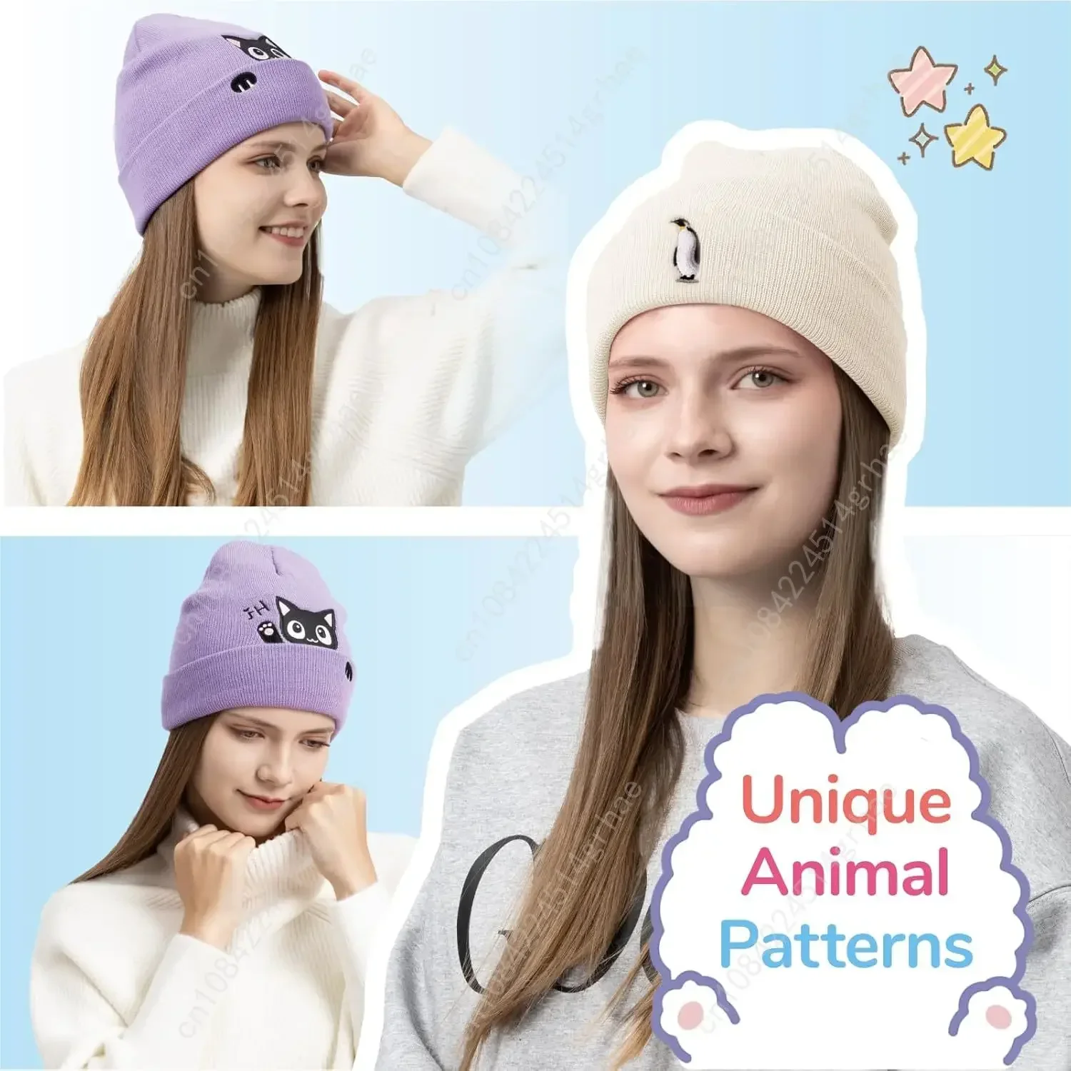 Animal Hat Beanie Gifts for Wo – Beanie Cuffed Knit recenzja i cena