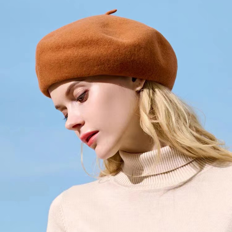 Simple Autumn Winter Hat 100%  – Beret French Wool recenzja i cena