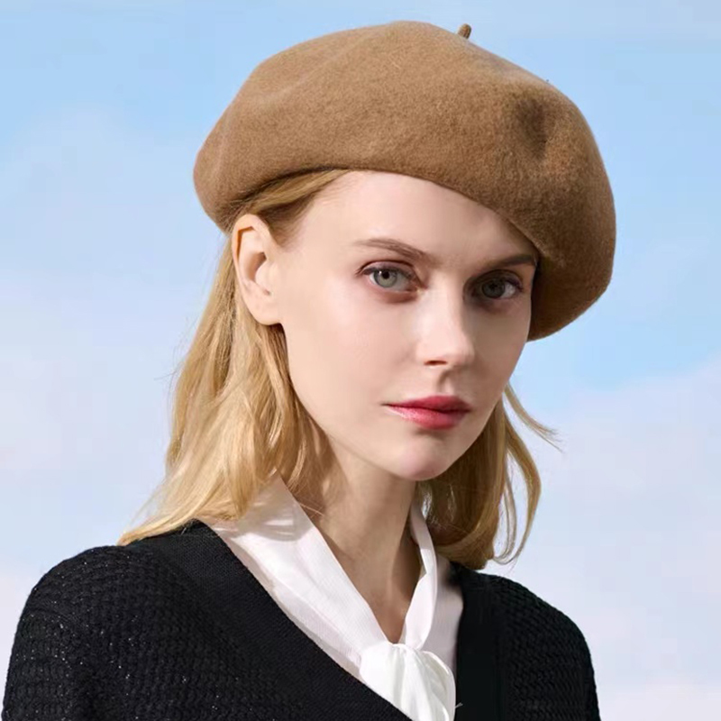 Simple Autumn Winter Hat 100%  – Beret French Wool recenzja i cena