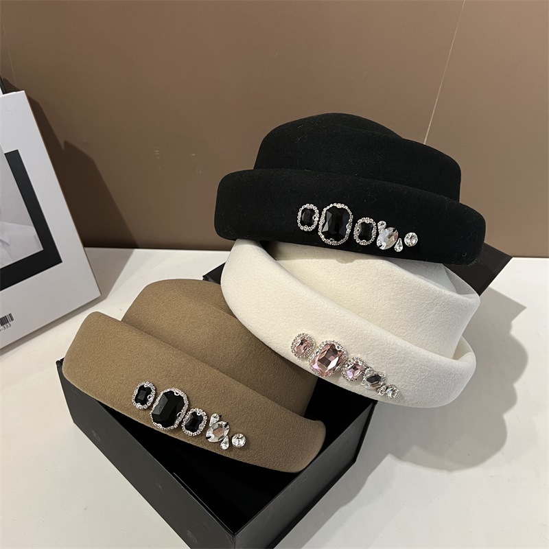 High Quality Rhinestone Wool T – Fedora Hat Wool recenzja i cena
