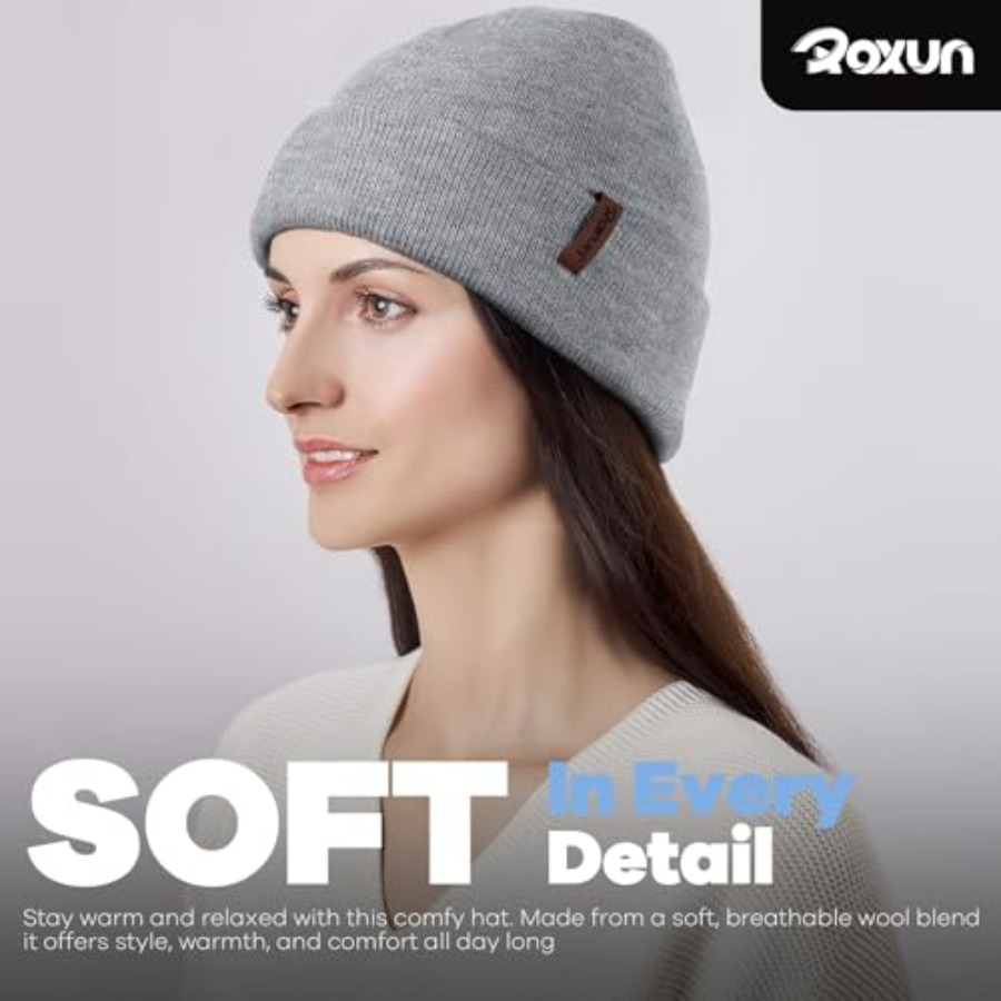 ROXUN Beanie for Men/Women Win – Beanie Cuffed Knit recenzja i cena