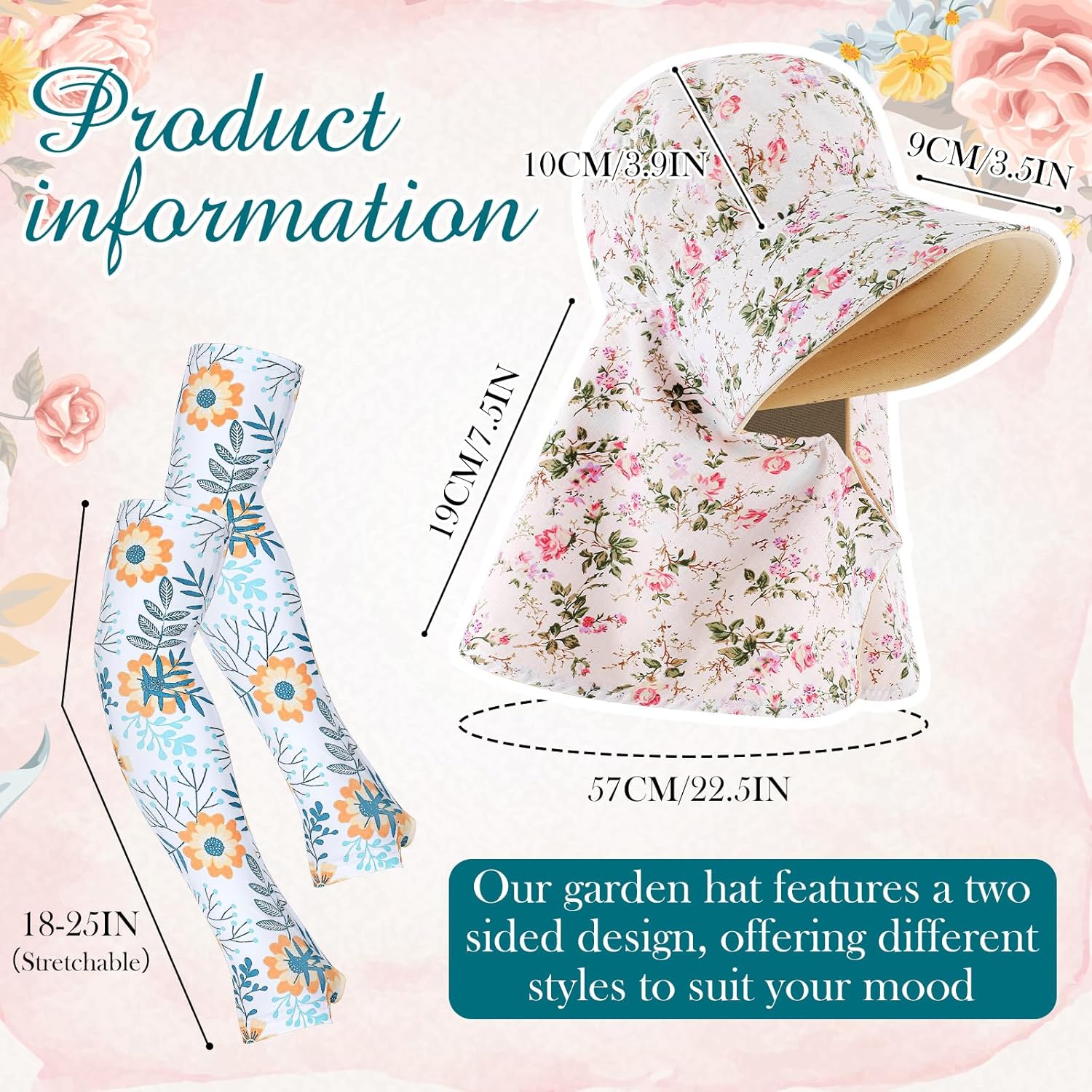 2 Pcs Floral Garden Hat for Wo – Visor Sun Hat recenzja i cena