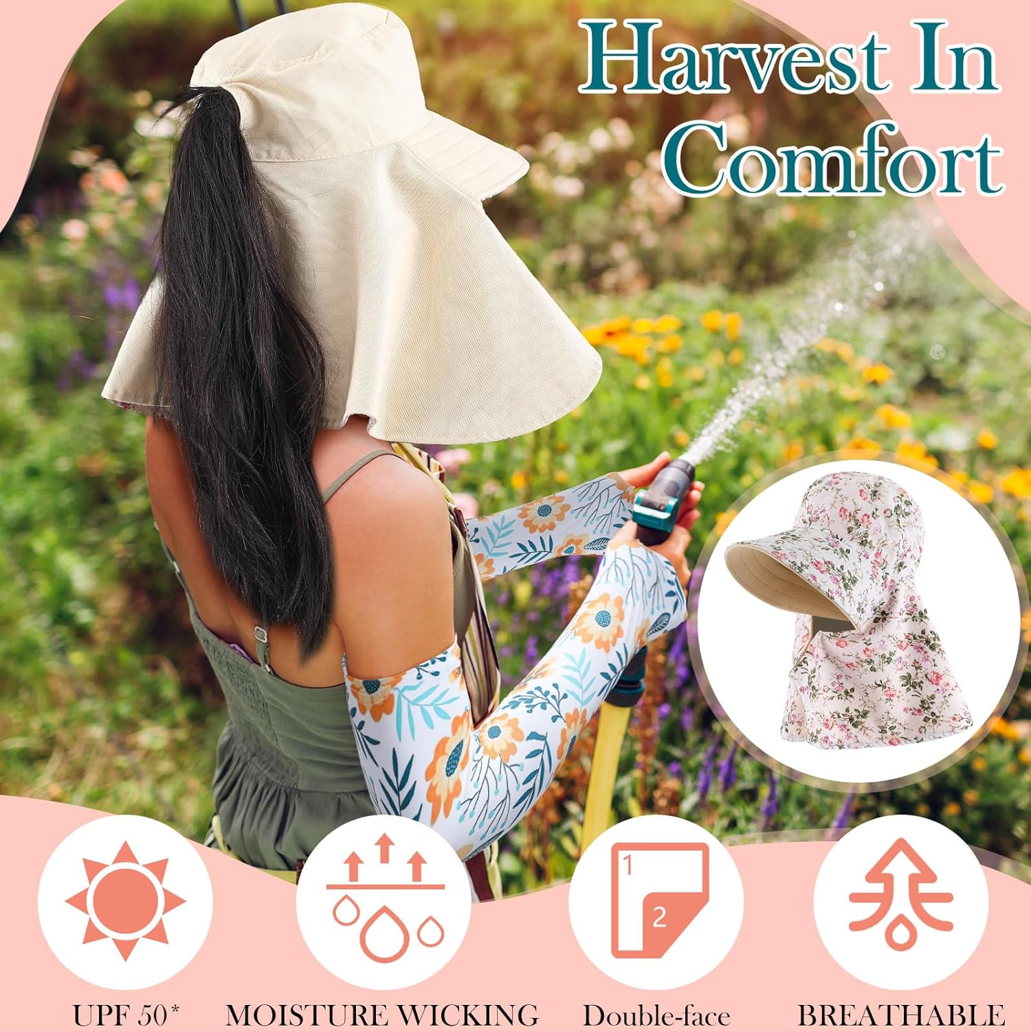 2 Pcs Floral Garden Hat for Wo – Visor Sun Hat recenzja i cena