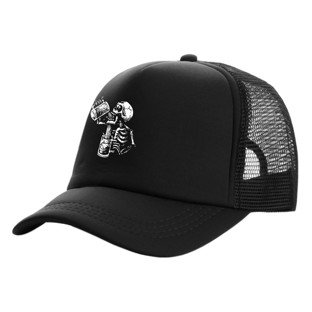 Fashion Cool Drunk Skull Truck – Trucker Cap Mesh recenzja i cena