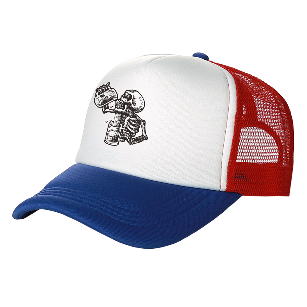Fashion Cool Drunk Skull Truck – Trucker Cap Mesh recenzja i cena