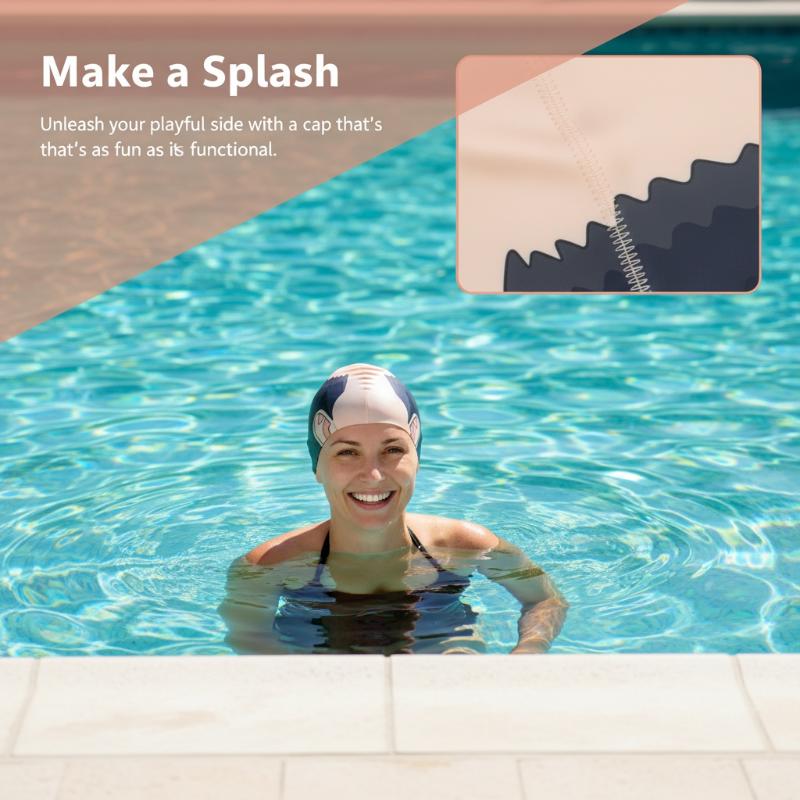 #@Funny Bald Head Swim Cap - M – Swim Hat Silicone recenzja i cena