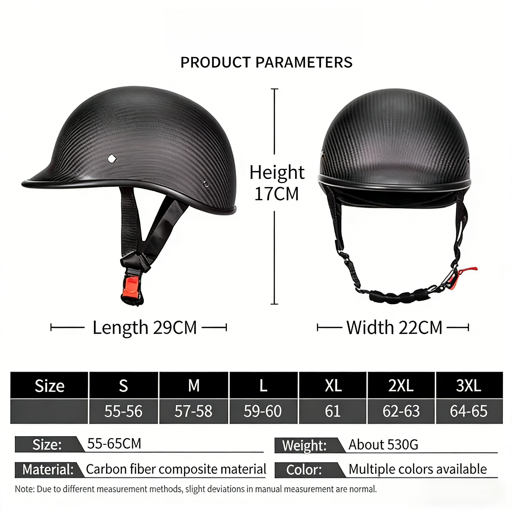 Lightweight Carbon Fiber Half  – Skull Cap Helmet Liner recenzja i cena