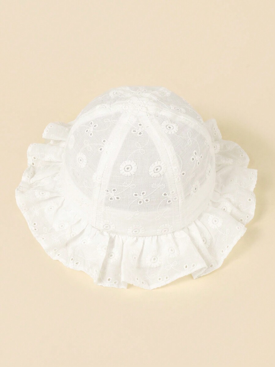 White Floral Embroidery Bucket – Bucket Hat Cotton recenzja i cena