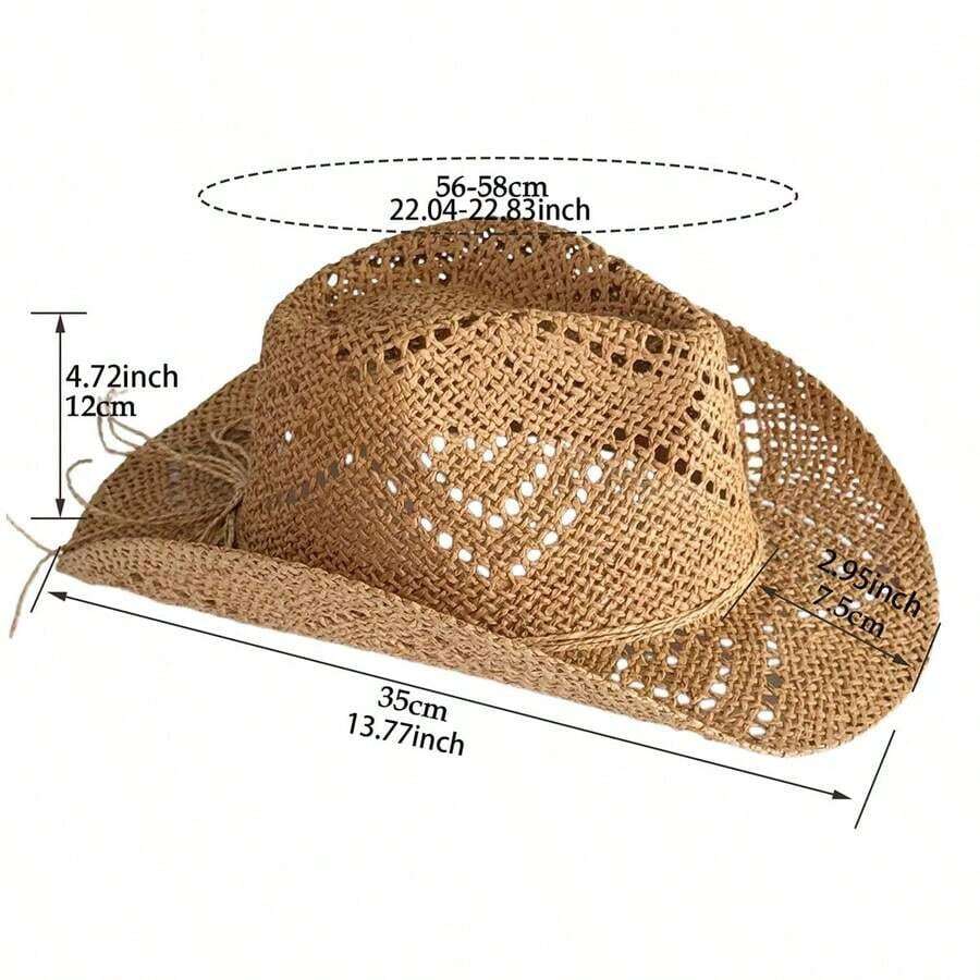 Hollow Straw Western Cowboy Ha – Cowboy Hat Straw recenzja i cena