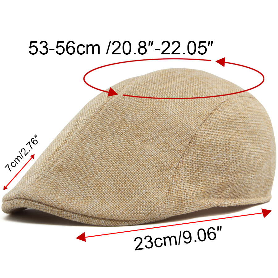 Men's Linen Flat Cap Spring Su – Newsboy Cap Ivy recenzja i cena