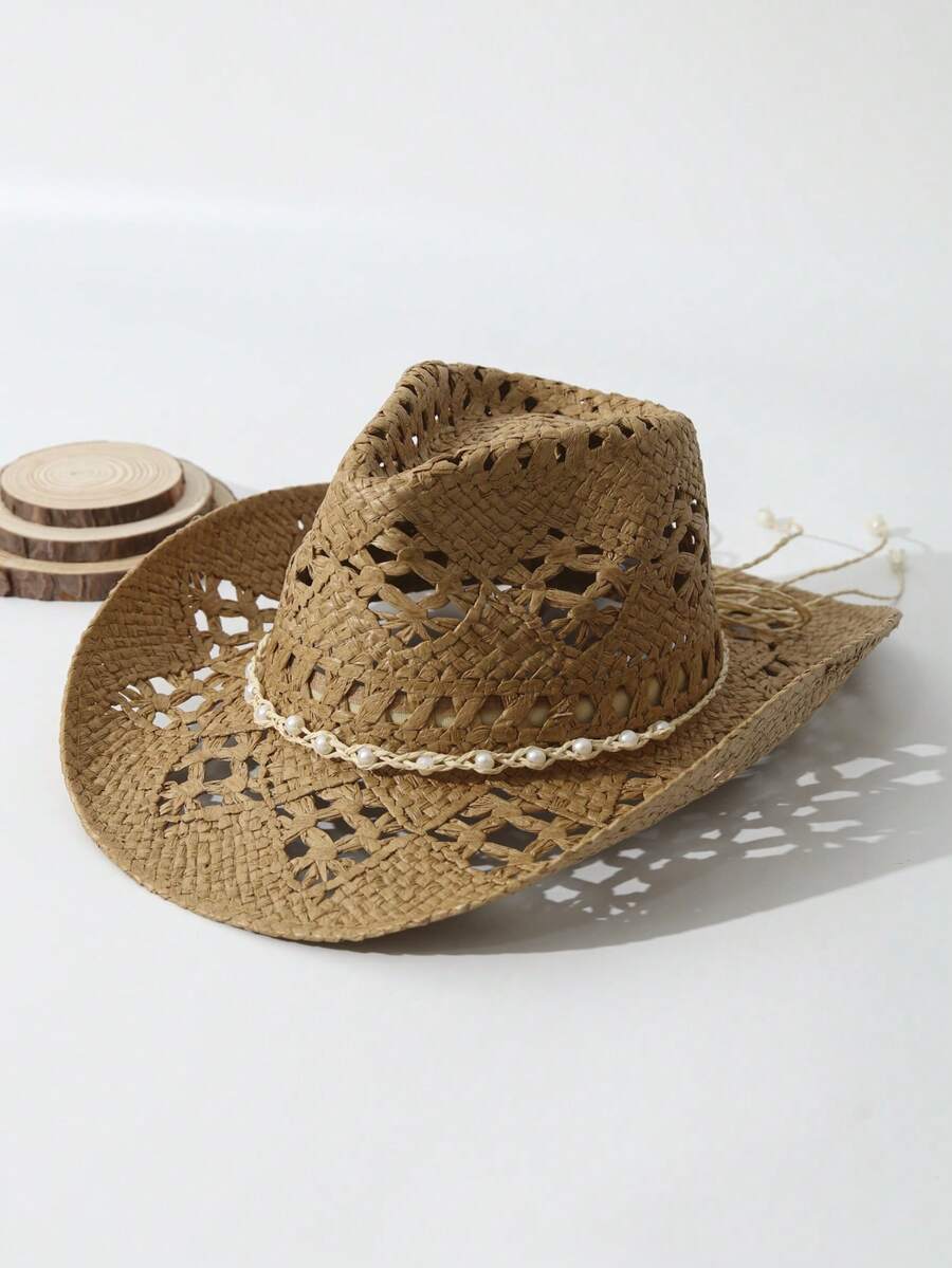 Unisex Straw Cowboy Hat With P – Cowboy Hat Straw recenzja i cena