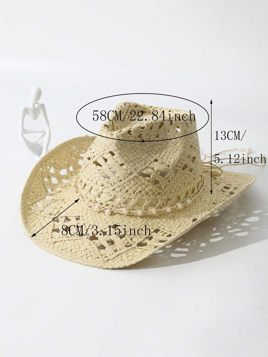 Unisex Straw Cowboy Hat With P – Cowboy Hat Straw recenzja i cena