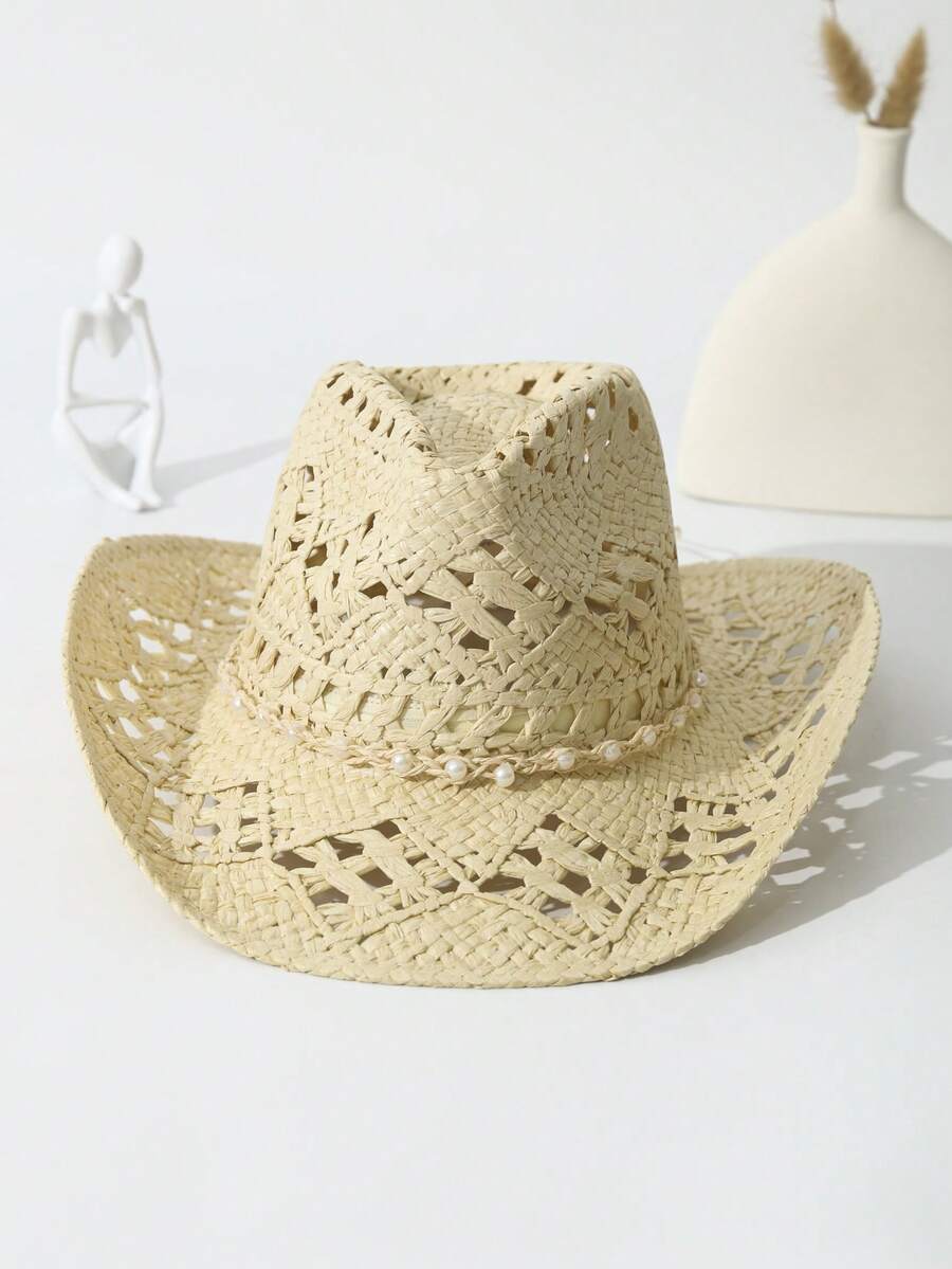 Unisex Straw Cowboy Hat With P – Cowboy Hat Straw recenzja i cena