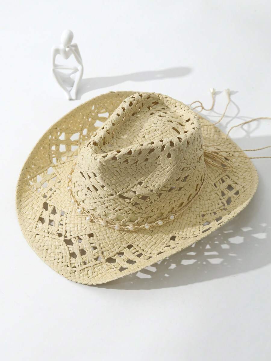 Unisex Straw Cowboy Hat With P – Cowboy Hat Straw recenzja i cena