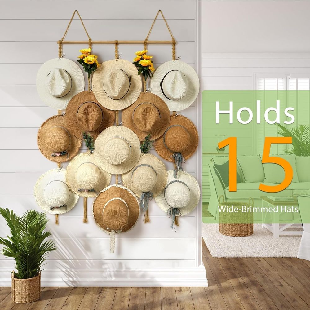 Hat Organizer Rack or Wall 15  – Sun Hat Wide Brim recenzja i cena