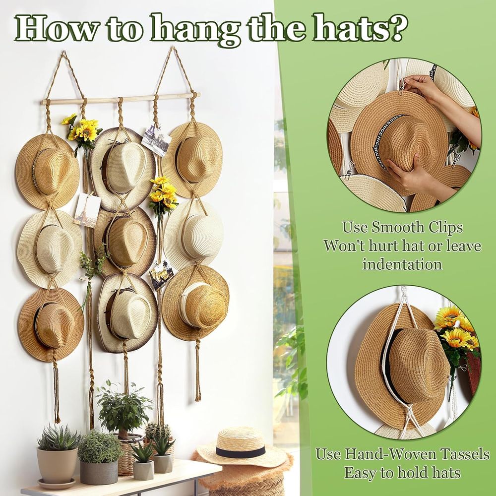 Hat Organizer Rack or Wall 15  – Sun Hat Wide Brim recenzja i cena