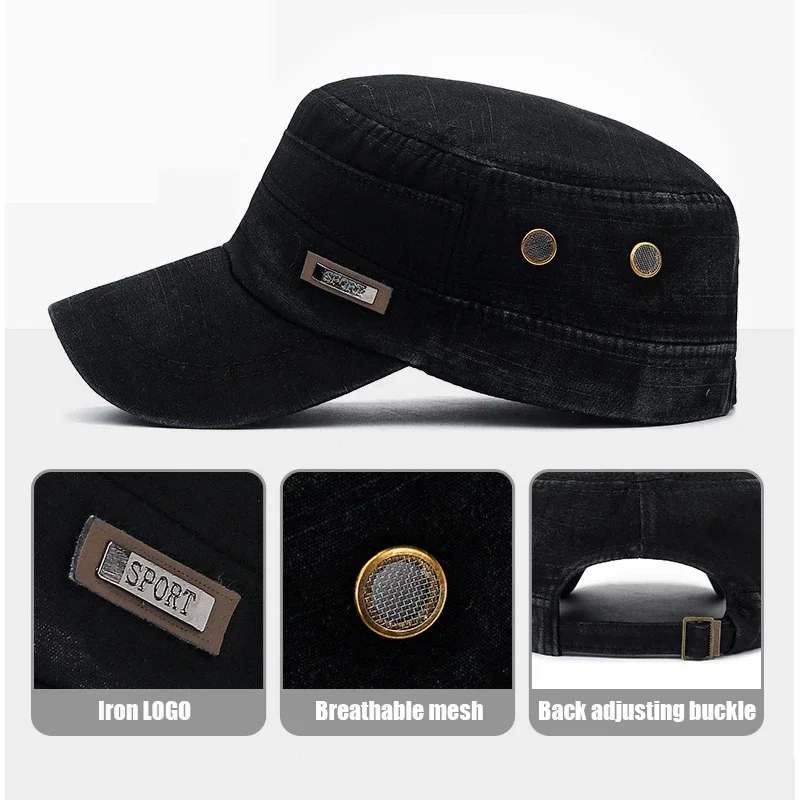 Military Cadet Flat Cap Fashio – Snapback Hat Flat recenzja i cena