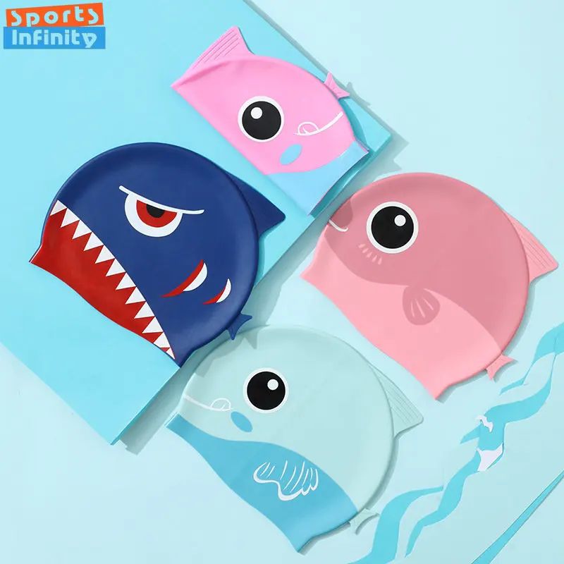 Cartoon Cute Fish Shark Silico – Swim Hat Silicone recenzja i cena