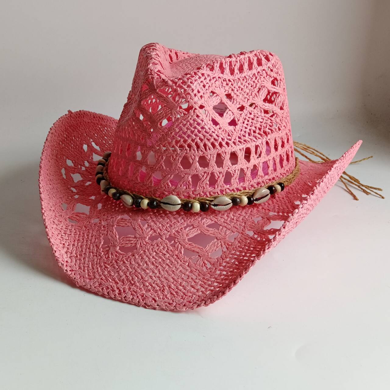 Pink Cowboy straw hat  hollow  – Cowboy Hat Straw recenzja i cena