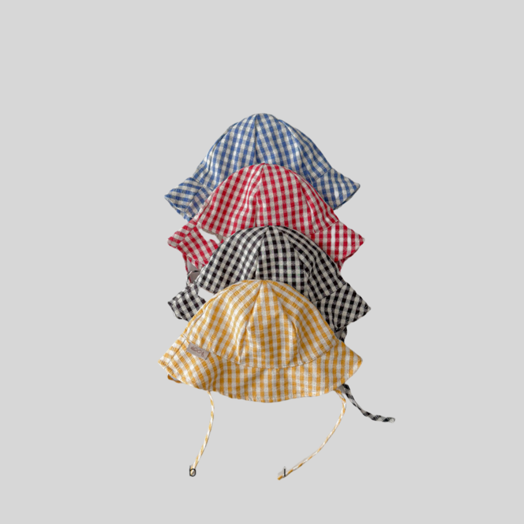 Ins Style Plaid Baby Bucket Ha – Bucket Hat Cotton recenzja i cena
