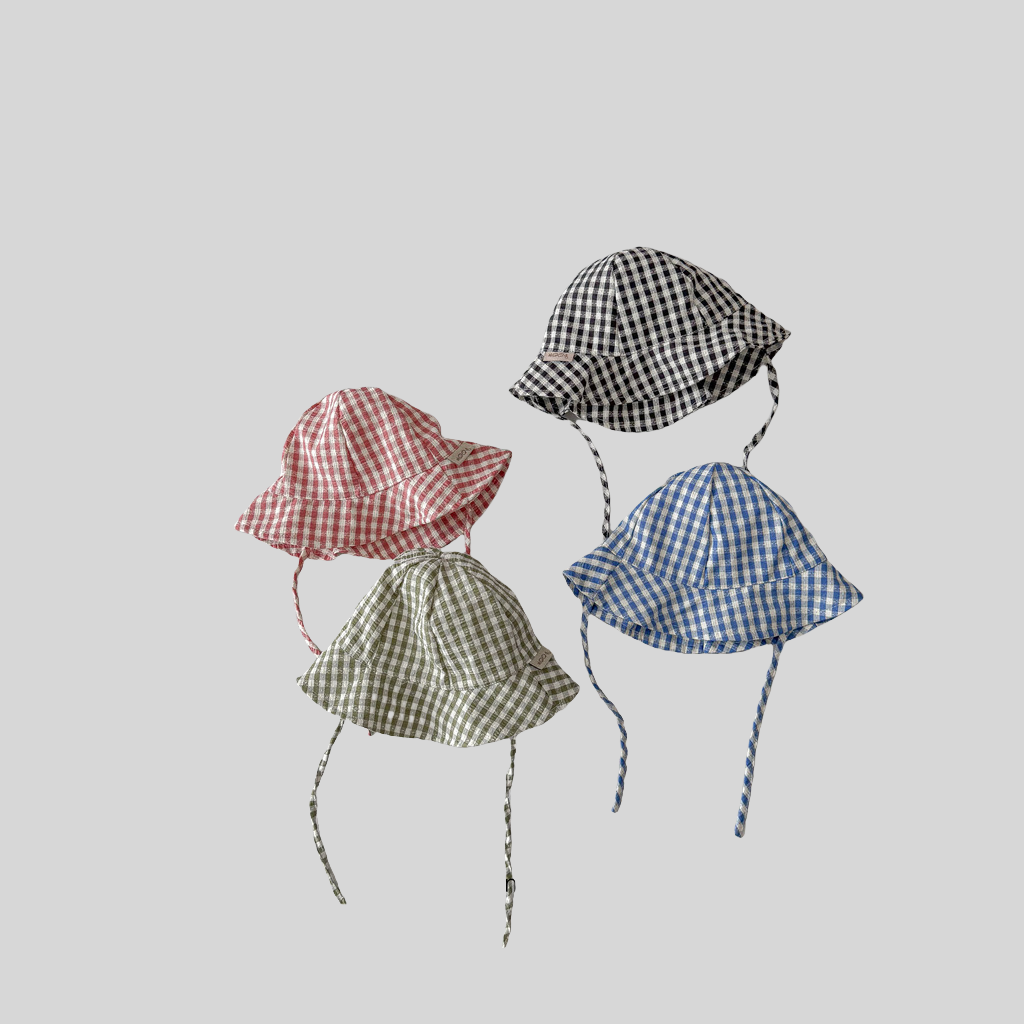 Ins Style Plaid Baby Bucket Ha – Bucket Hat Cotton recenzja i cena