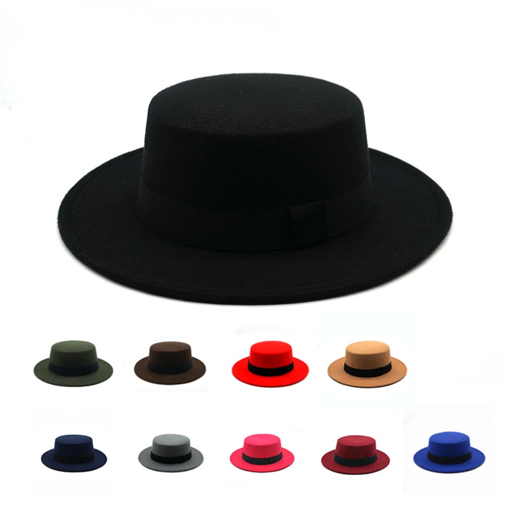 British Retro Flat Top Hat wit – Fedora Hat Wool recenzja i cena